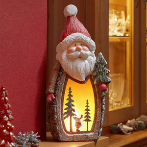 Light up Christmas Woodsman Glow Santa with LEDs