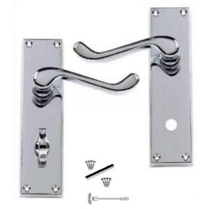 Victorian Scroll Bathroom Toilet Door Handles