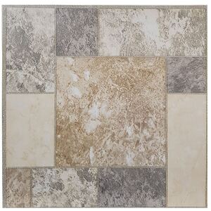 Natural Mosaic Brick Effect Vinyl Floor Tiles