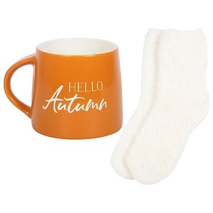 Hello Autumn Mug and Socks Gfit Set
