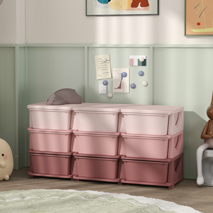 HOMCOM Kids Storage Units with Drawers 3 Tier Chest