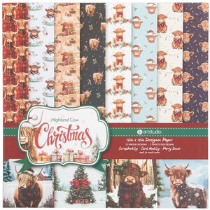 Christmas Highland Cow Design Pad