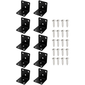 Livingandhome 10pcs L-shaped Stainless Steel Corner Brace Set