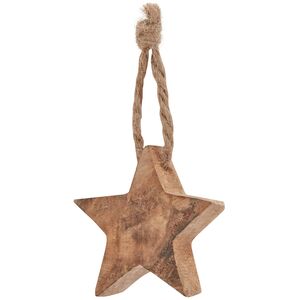 Wooden Star Hanging Decorations Pack Of 90