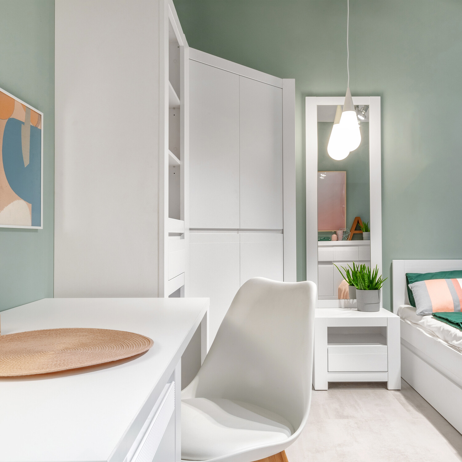 Novi 2 Door Corner Wardrobe - Alpine White