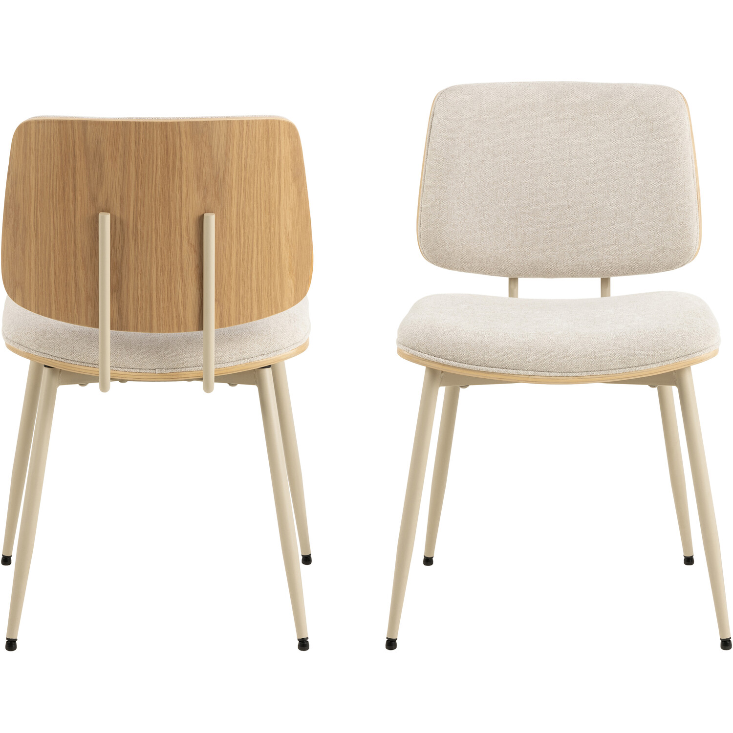 Pair Of Owen Dining Chairs - Beige