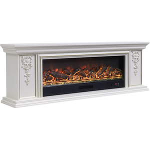 Livingandhome WIFI and Remote Controlled TV Stand Electric Fireplace