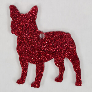 Glitter French Bulldog Christmas Decoration