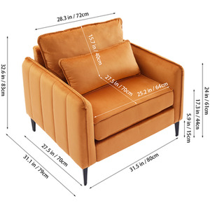 White Fleece Fabric Single Sofa Armchair shot 10811144