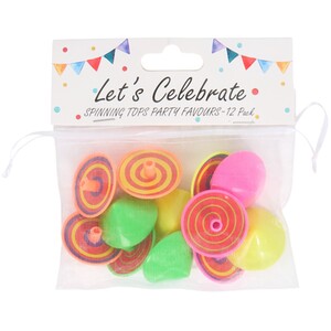 Pack of 12 Spinning Top Party Favours