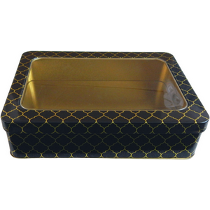 Moroccan Gift Tin Box with Window Lid