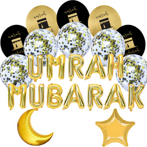 Balloon Bundle Umrah Mubarak Gold