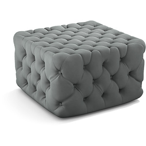 Lifeideas Square Velvet Buttoned Footstool
