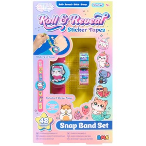 Roll and Reveal Sticker Tape Snap Band Set
