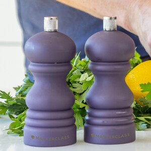 MasterClass Purple Salt or Pepper Mill with Interchangeable Caps, Ceramic, 12cm