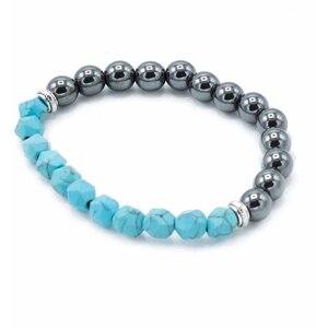 Faceted Turquoise Gemstone Bracelet with Magnetic Clasp - Elegant Gift