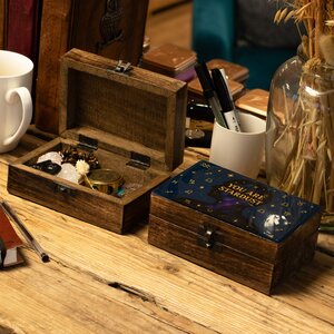 You Are Stardust Enamelled Mango Wood Box Cosmic Keepsake Storage