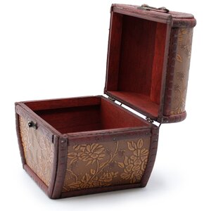 Vintage 1920s Style Brass Fitted Antique Gift Trinket Box