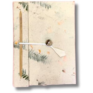 Mini Lokta Flowers Notebook Handmade Botanical Cover