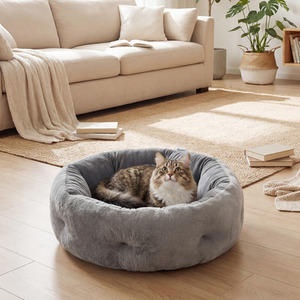 PawHut Reversible Cat Bed with  Supportive Bolster