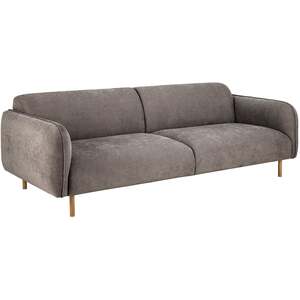 Wyld Haus Cambridge 2.5 & 3-Seater Sofa Set - Dusty Brown Fabric with Oak Base