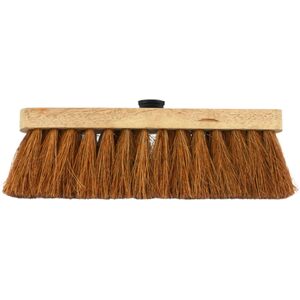 12-Inch Soft Coco Broom Head - Natural Eco-Friendly Bristles - Indoor & Outdoor