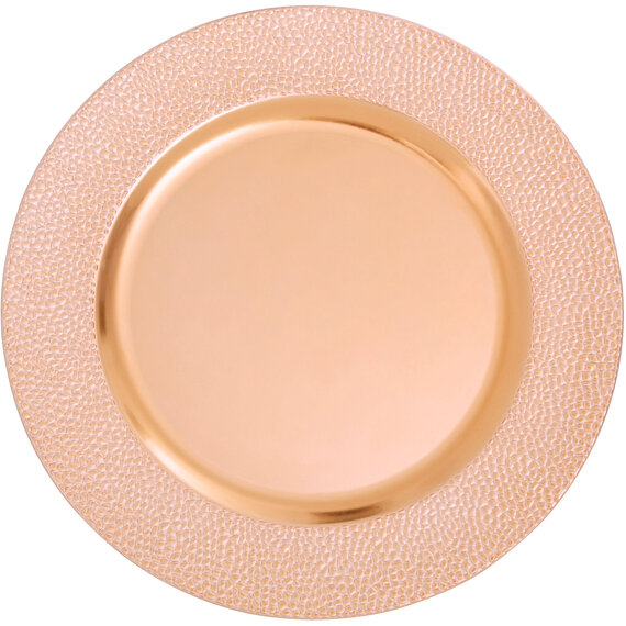 Dia Rose Gold Pebble Effect Charger Plate
