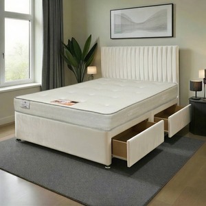 Cream / Small Single Emily Plush Bed Set With Mattress And 54