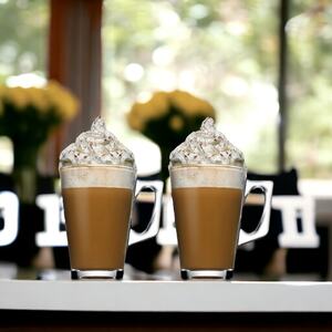 Pasabahce Glass Coffee Mugs - Clear - Set of 4