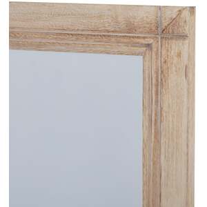 Rustic Six Panel Window Mirror Washed Natural Wood Frame