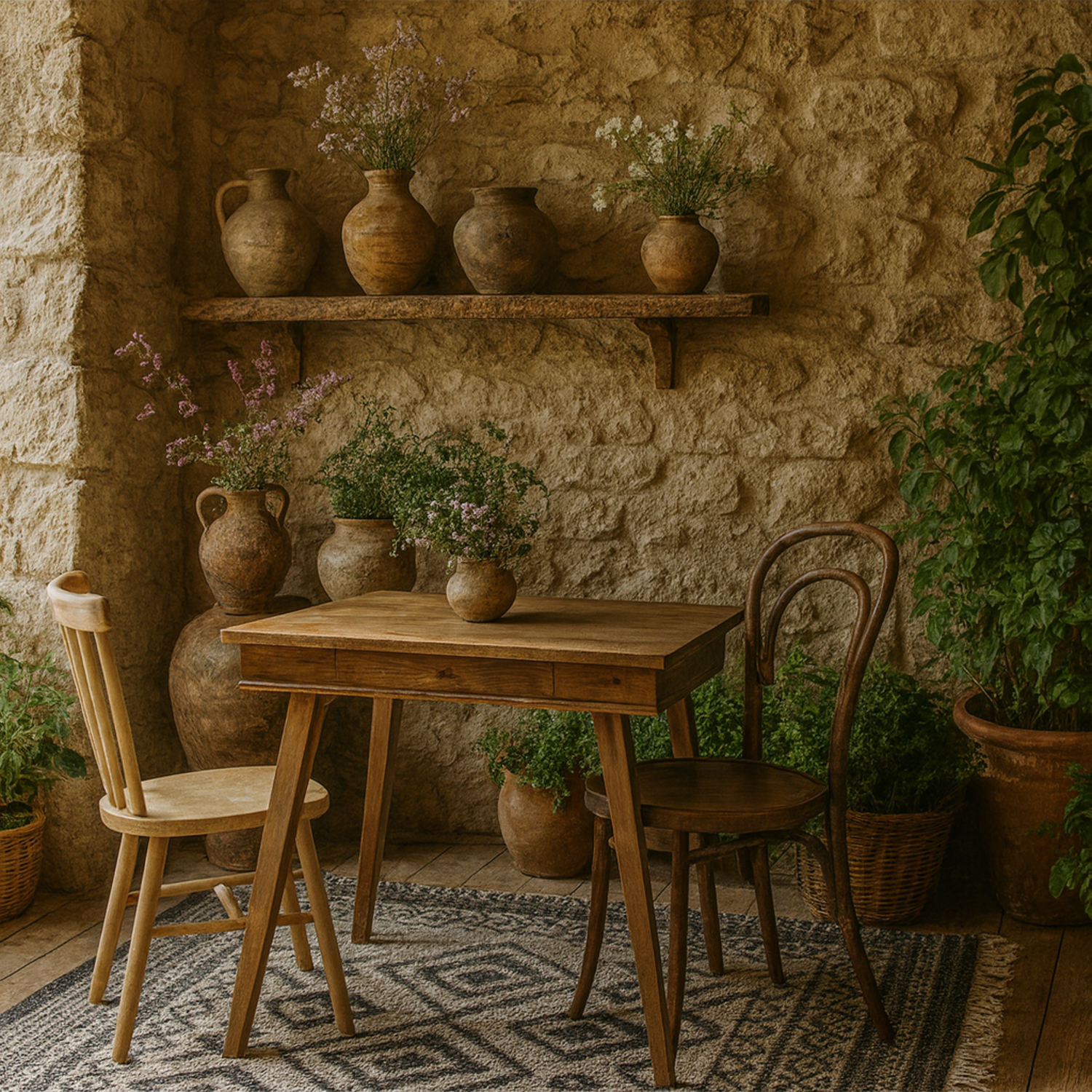 New York 4 Seater Sheesham Wood Dining Table Natural Matt Finish - Brown