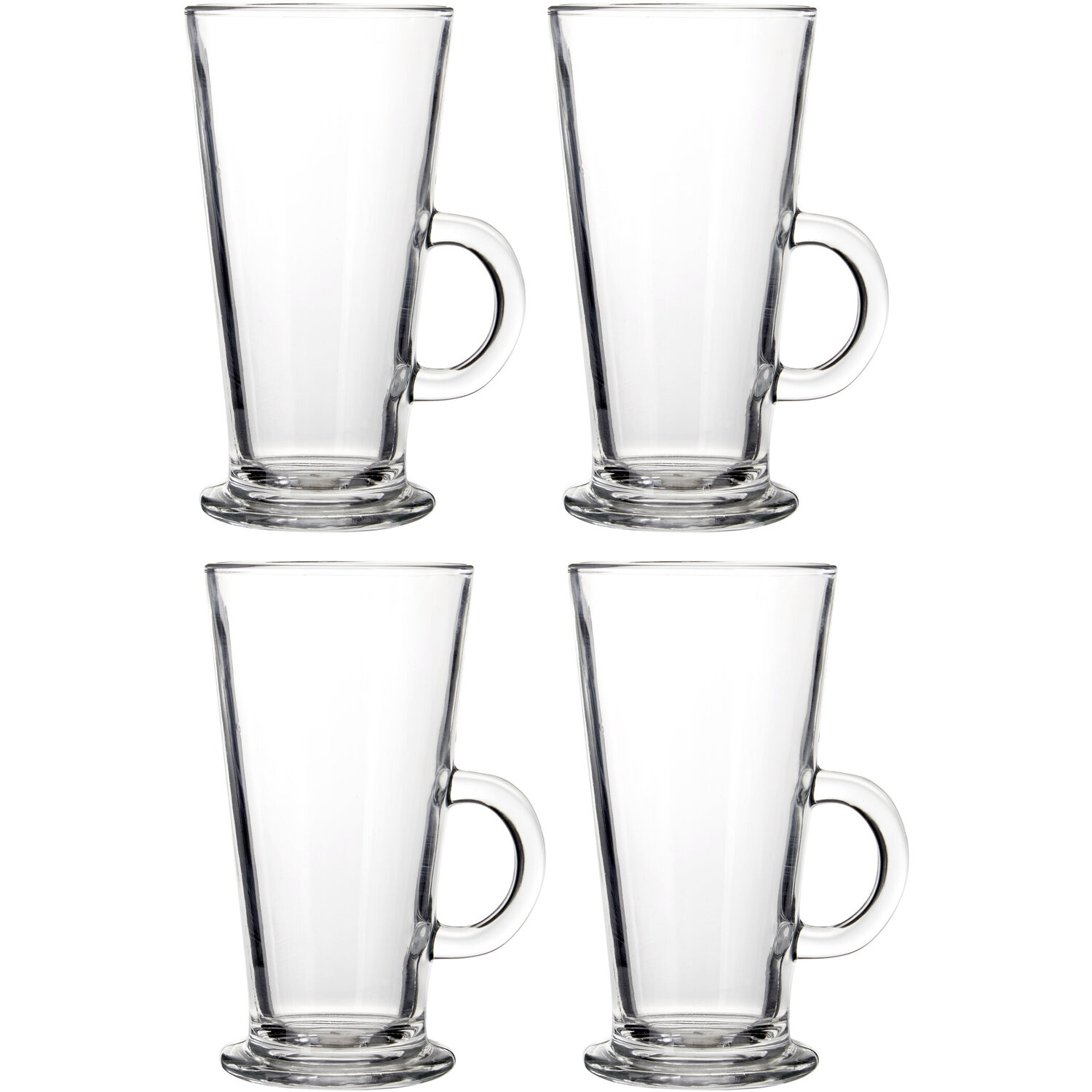 Euri Latte Glasses Set Of 4 - Transparent
