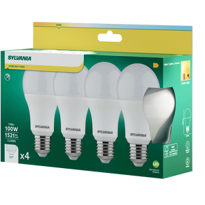 Sylvania ToLEDo GLS LED Light Bulb E27 1521 Lumens Warm White 2700K - Pack of 4