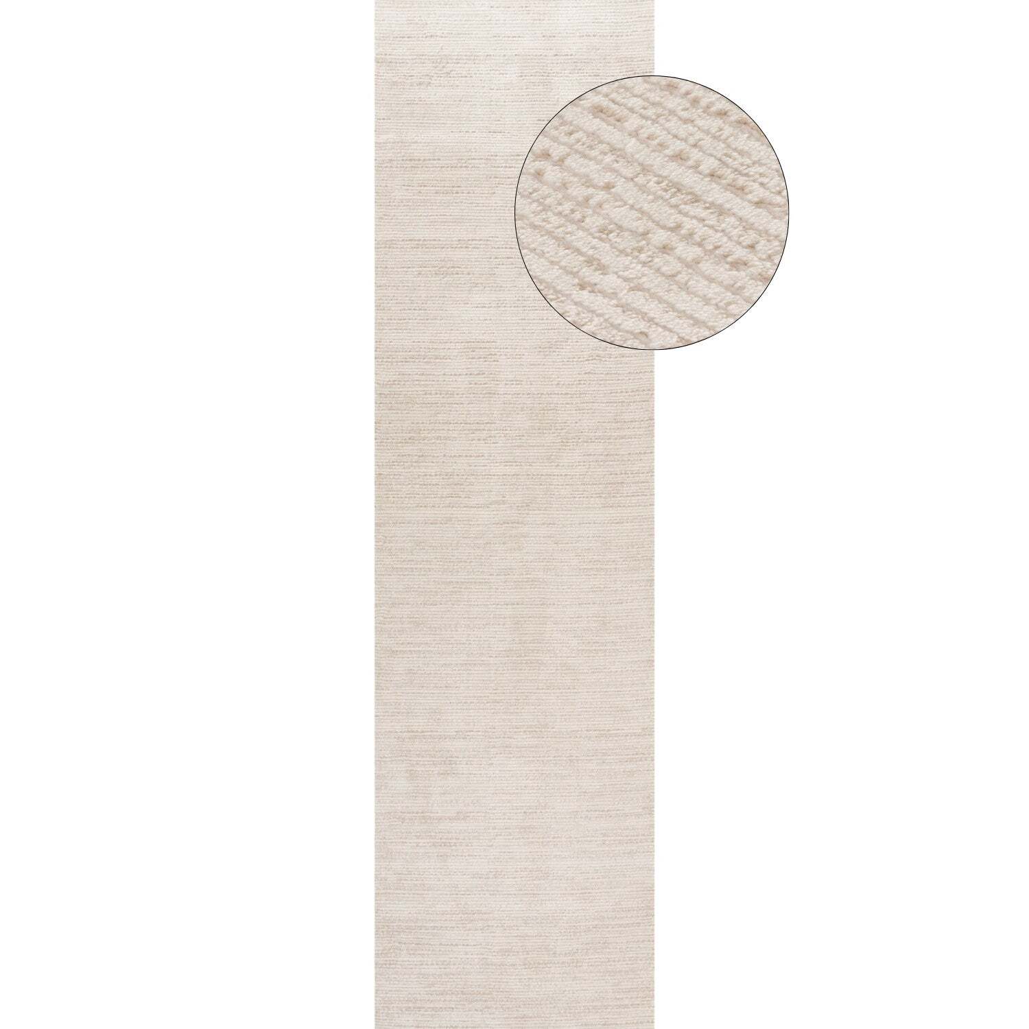Rackhams Cream/Beige Carmel - Striped Rug | 6010 - 80X300 Cm - Image 3