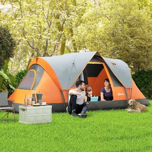 Orange Outsunny Dome Camping Tent 5 to 6 Man shot 13997959