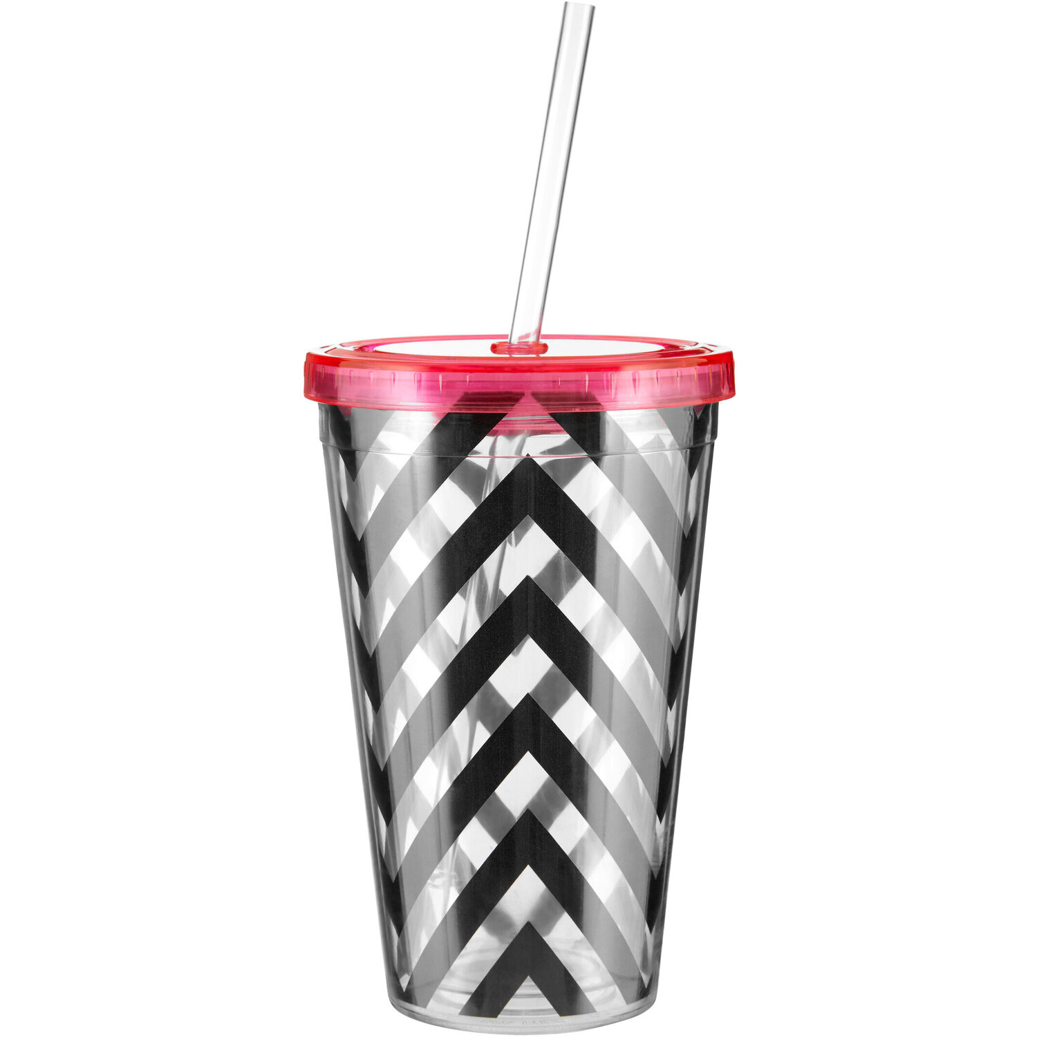 Mimo Chevron 450ml Drinks Cup - Black