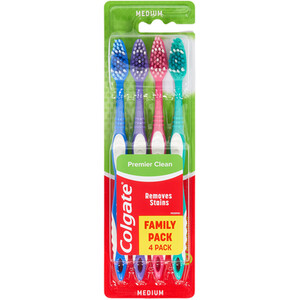 Pack of 4 Colgate Premier Clean Toothbrushes