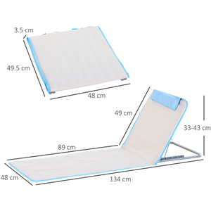 White Outsunny Set Of 2 Beach Mat Seat shot 15288879