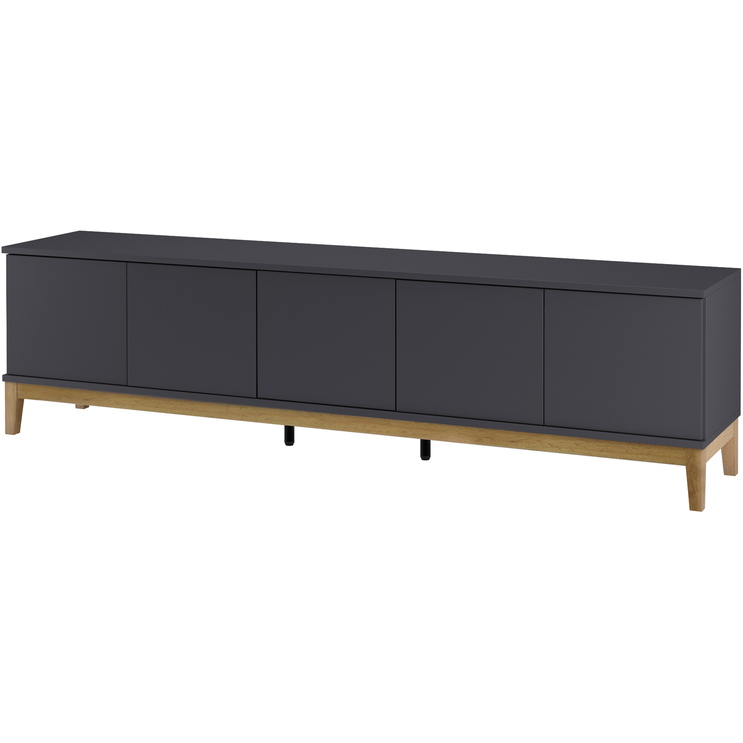 Dorel Home Pelle 5 Door Tv Unit - Grey - Image 3