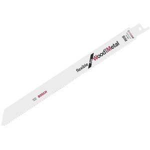 Bosch Powertool Accessories S 1122 Hf Flexible For Wood & Metal Blade 225Mm 10 Tpi Pack Of 100