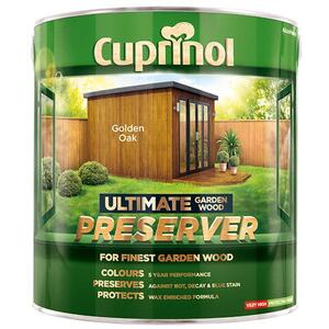 Ultimate Garden Wood Preserver Golden Oak 4 Litre