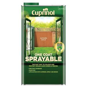 Cuprinol One Coat Sprayable Fence Treatment - Autumn Gold 5L - 5355969