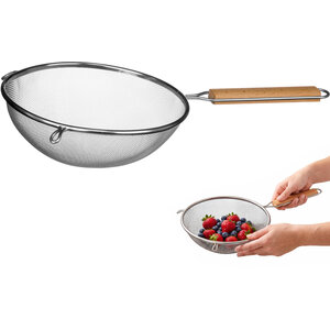 Zenigo Large Sieve with Wooden Handle