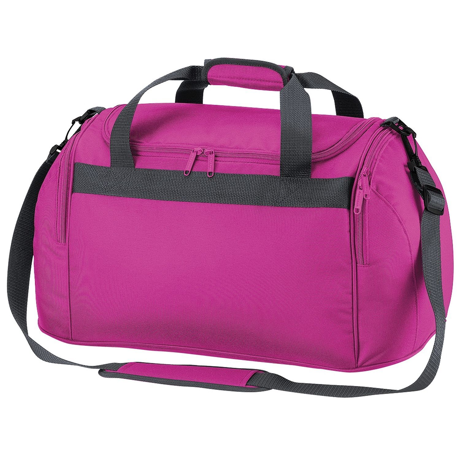 Bagbase Freestyle Holdall / Duffle Bag (26 Litres) (Pack Of 2) - Fuchsia