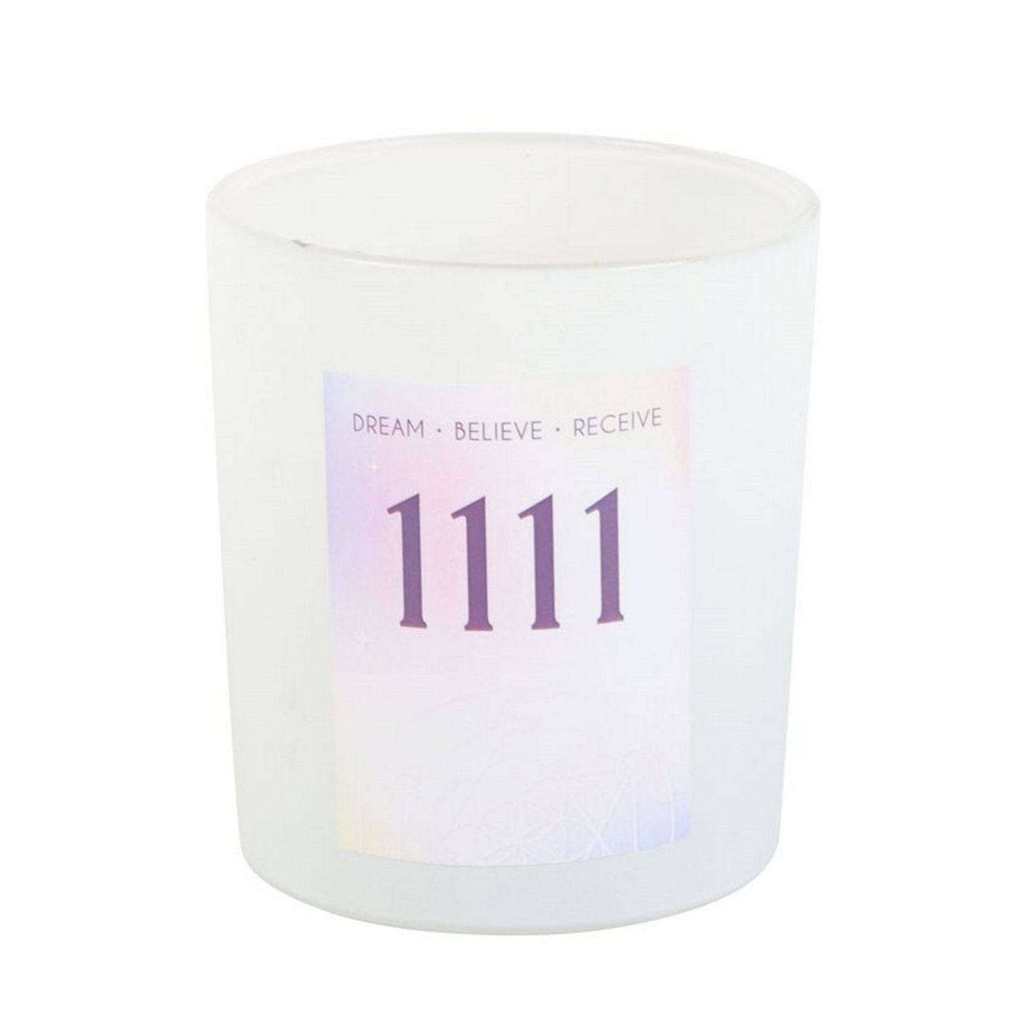 Something Different 1111 Angel Number Crystal Chips Scented Candle - White/Clear