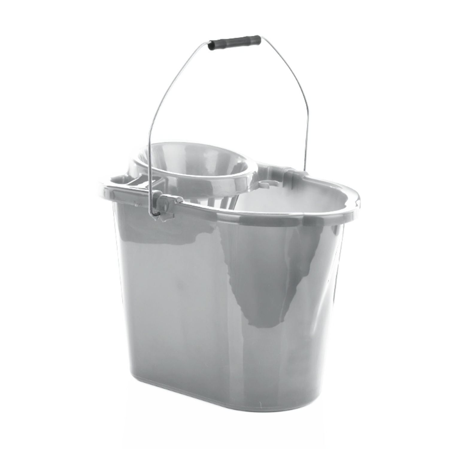 Image of Leecroft Budget Oblong Mop Bucket Silver&hellip;