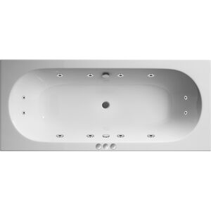 Balterley Modern Round Double Ended Whirlpool Bath with Leg Set, 1700 x 750mm