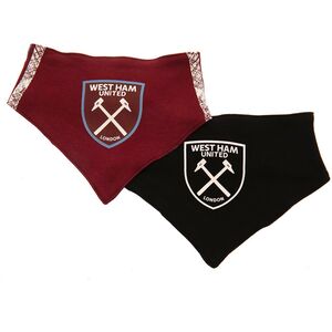 West Ham United FC Baby Crest Bibs (Pack of 2)