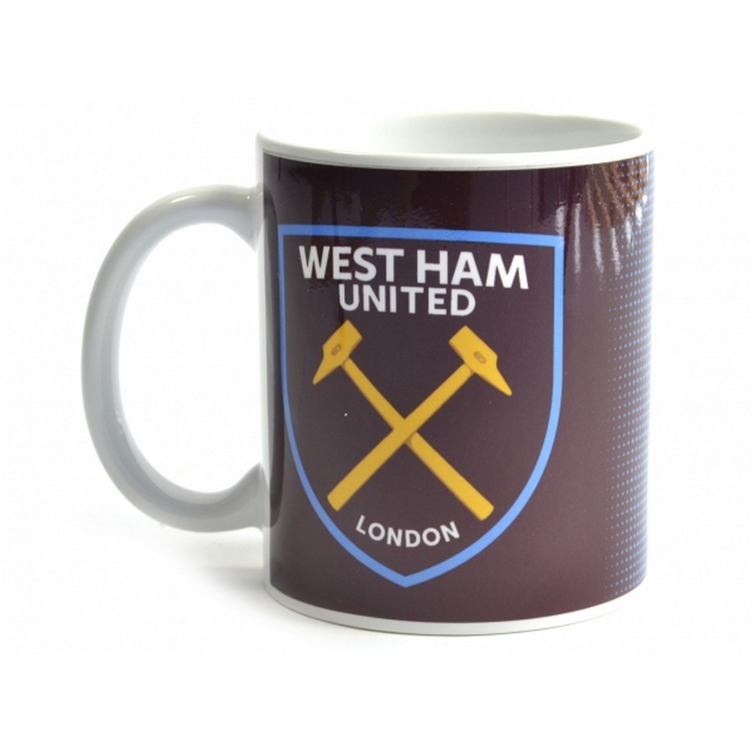 West Ham United Fc Halftone 0.3Kg Boxed Mug - Claret/Blue