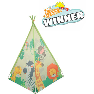 Jungle Explorer Play Tent Teepee with 6x Accessories